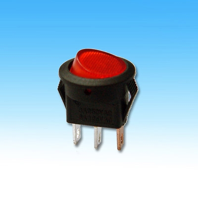 迷你3P圓型開關帶燈110V