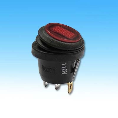 3P防水帶燈開關圓型AC110V